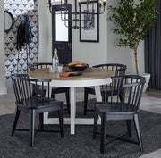 Americana Modern Dining - Barrel Dining Chair (Set of 2) - Black - R&R Furniture Gallery (Fountain Valley, CA)