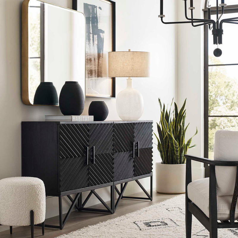 Whiteout mottled glass table lamp by Uttermost, featuring a sleek white finish and modern design, ideal for contemporary décor.