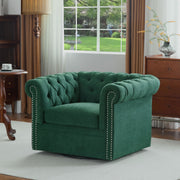 Chesterfield Style Swivel Club Chair With Button Tufted - R&R Furniture Gallery (Fountain Valley, CA)