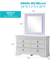 Silver Champagne Verona dresser by Glory Furniture featuring sleek modern design and silver finish, with multiple drawers for storage.