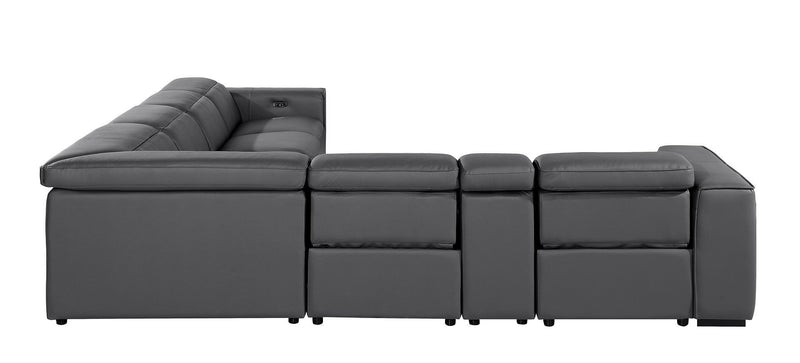 1224 - 7-Piece L-Shaped Sectional Sofa In With 4 Power Recliners & Power Headrests