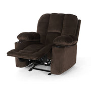 Luxurious Manual Recliner Chair With Skin-Friendly Fabric And Dual Cup Holders - R&R Furniture Gallery (Fountain Valley, CA)