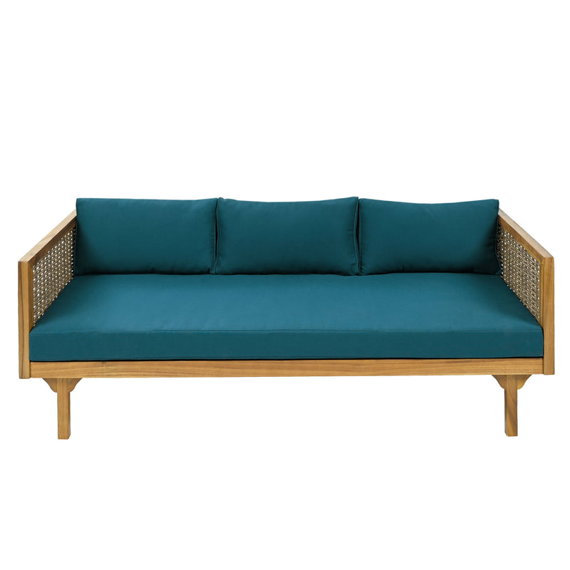 Claremont - 3 Seater Daybed Teak Acacia Wood Water Resistant Cushions - R&R Furniture Gallery (Fountain Valley, CA)