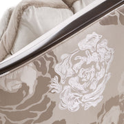 Camellia Field - Asymmetrical Velvet Sofa - Beige / Dark Brown - R&R Furniture Gallery (Fountain Valley, CA)