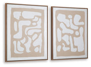 Waldett - Wall Art Set (Set of 2) - Beige / White - R&R Furniture Gallery (Fountain Valley, CA)