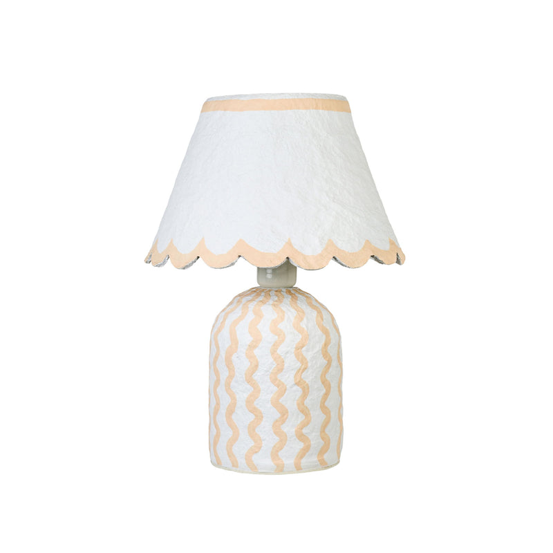Blum - Scalloped Cotton Mache Table Lamp - R&R Furniture Gallery (Fountain Valley, CA)