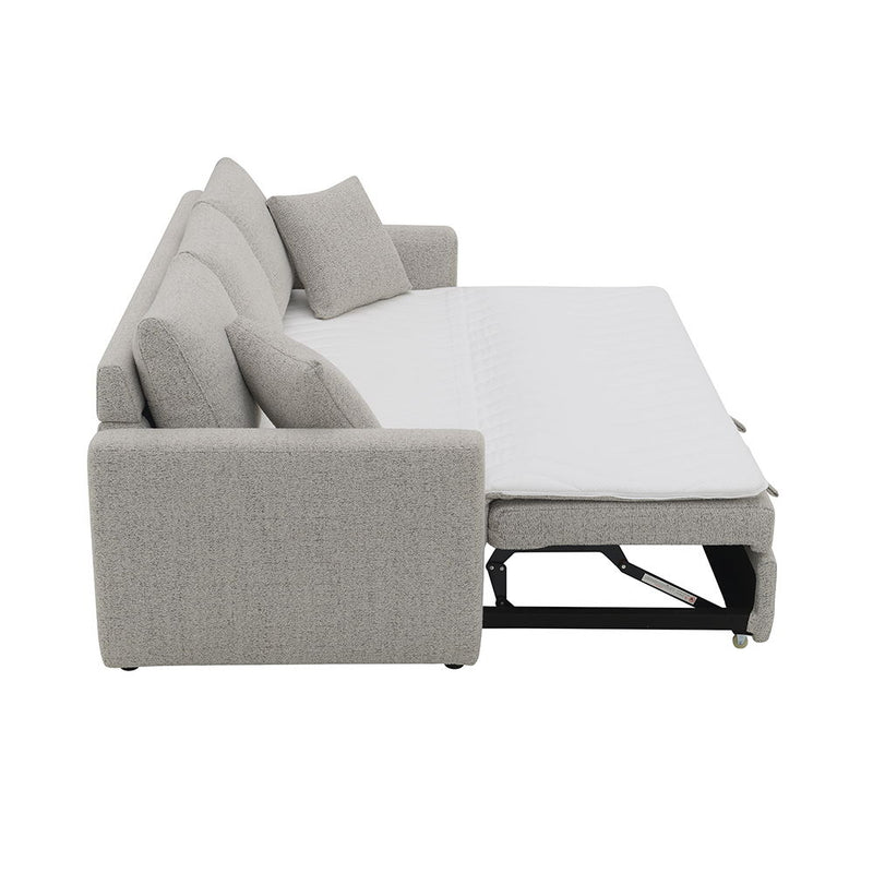 Connie - Sofa With Sleeper - Gray Boucle - R&R Furniture Gallery (Fountain Valley, CA)
