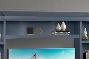 Americana Modern - TV Console with Hutch and LED Lights - R&R Furniture Gallery (Fountain Valley, CA)
