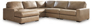 Benchcraft Veronella stationary sectional sofa in neutral fabric, showing plush cushions and modern design.