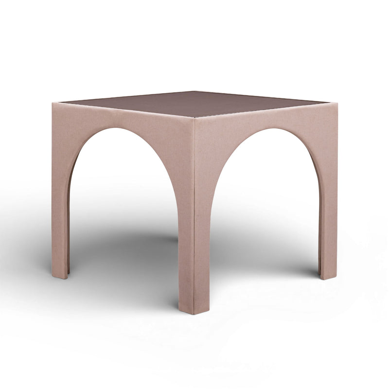 Tomlin 5-piece living room set by TOV Furniture featuring a game table and matching ottomans in modern design.