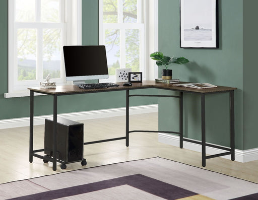 ACME Bambina computer desk in oak and black with a sleek modern design and spacious workspace.