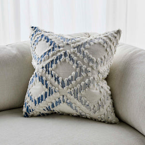 Fringe Element - Pillow - Ombre Blue