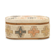 Olivier - Cotton Oval Storage Ottoman - Beige - R&R Furniture Gallery (Fountain Valley, CA)