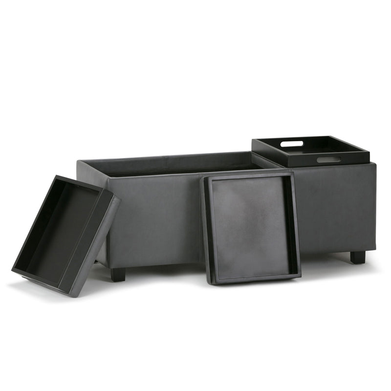 Avalon - Upholstered Storage Ottoman - R&R Furniture Gallery (Fountain Valley, CA)