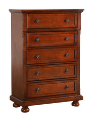 Glory Furniture Meade accent chest with a wooden finish and decorative top, ideal for storage and stylish home decor.