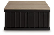 Rylandyn - Lift Top Cocktail Table - Black / Light Brown - R&R Furniture Gallery (Fountain Valley, CA)