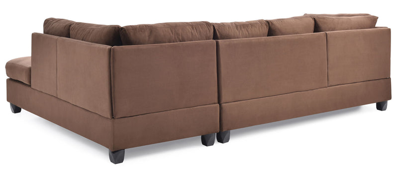 Glory Furniture Malone comfort sectional, stationary sofa with plush cushions and modern design, shown in a cozy living room setting.