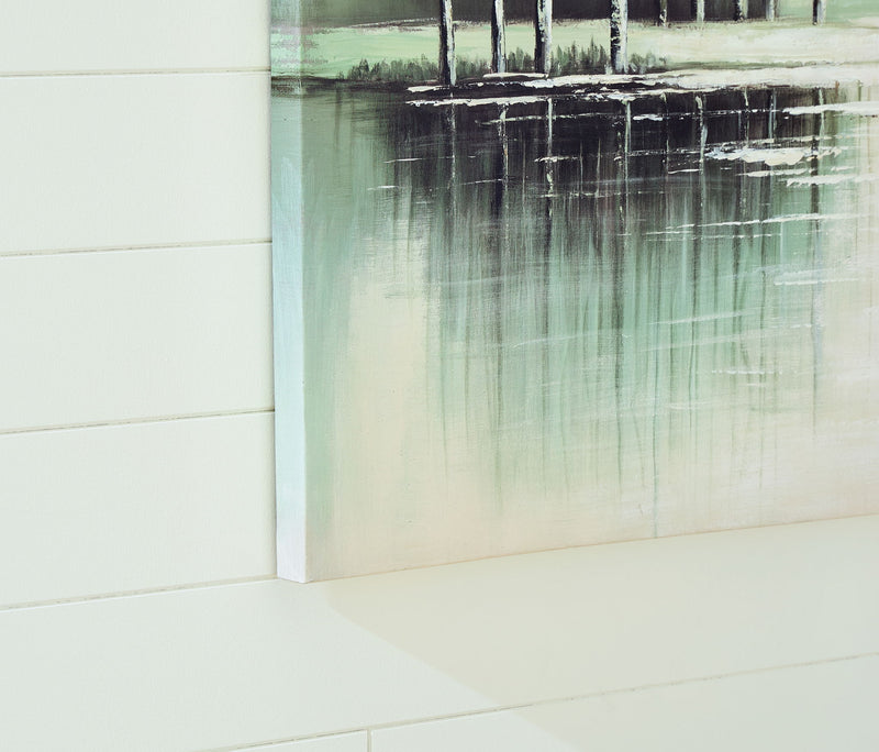 Garlenridge - Wall Art - Green / Tan / White - R&R Furniture Gallery (Fountain Valley, CA)