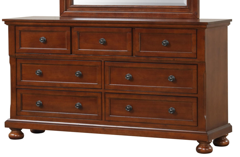 Glory Furniture Meade dresser with multiple drawers, wooden finish, and modern design for bedroom storage.