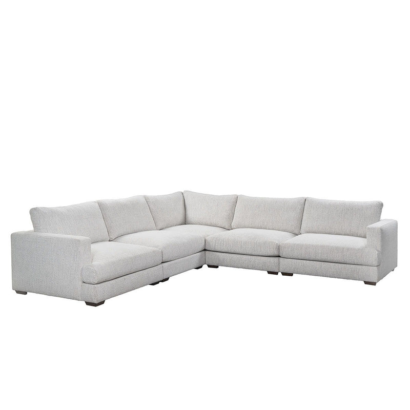 Ludwig - Upholstered 5 Piece Sectional - Ivory - R&R Furniture Gallery (Fountain Valley, CA)
