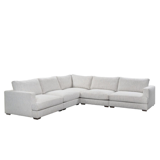 Ludwig - Upholstered 5 Piece Sectional - Ivory - R&R Furniture Gallery (Fountain Valley, CA)
