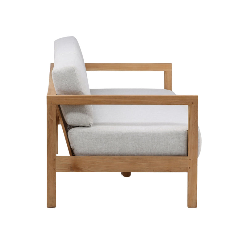 Boe - Outdoor Sofa - Light Gray And Natural Teak