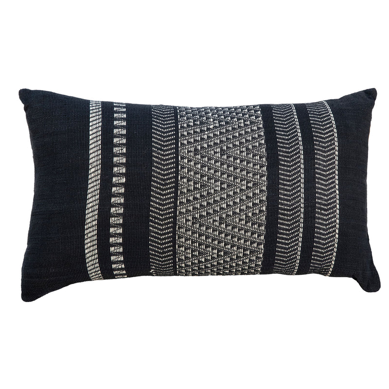 Zain - Pillow With Filler - Black With White