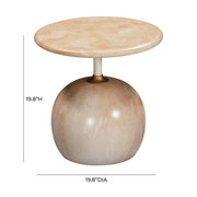 Mire - Faux Marble Side Table - Rose - R&R Furniture Gallery (Fountain Valley, CA)