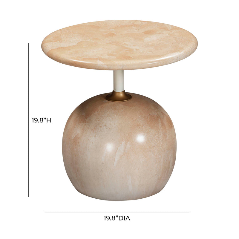 Mire - Faux Marble Side Table - Rose - R&R Furniture Gallery (Fountain Valley, CA)