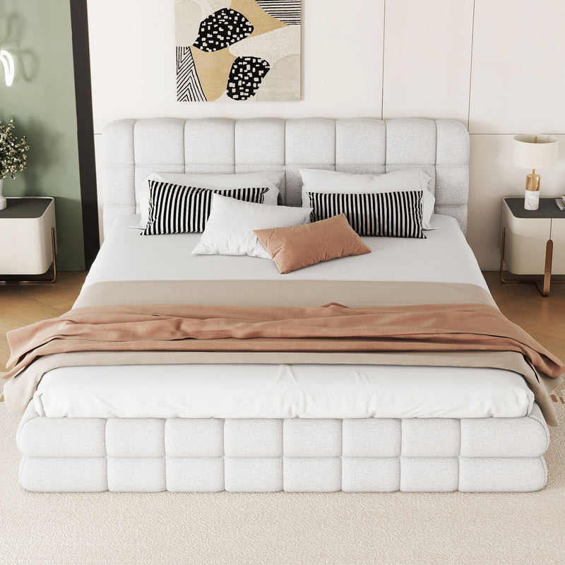Upholstered Platform Bed With Headboard - R&R Furniture Gallery (Fountain Valley, CA)
