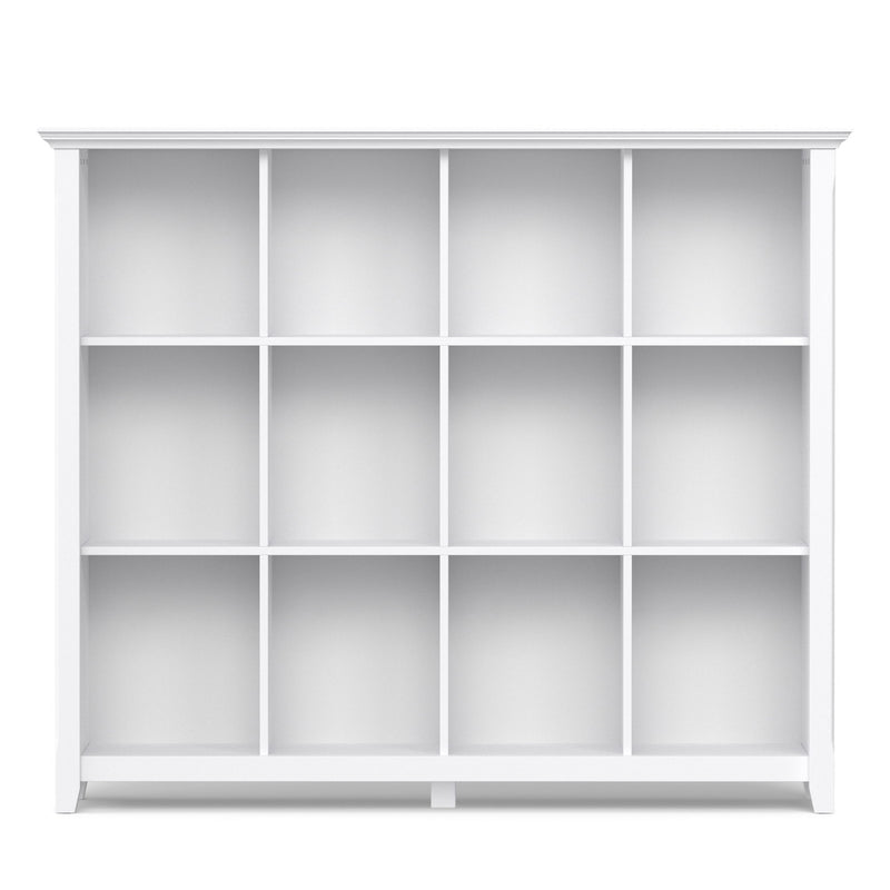 Handcrafted Acadian cube storage organizer by Simpli-Home with multiple open compartments for versatile storage.