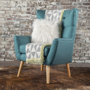 Club Chair With Rubberwood Legs - R&R Furniture Gallery (Fountain Valley, CA)