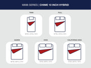 Chime 10 Inch Hybrid - Medium Hybrid Mattress - R&R Furniture Gallery (Fountain Valley, CA)