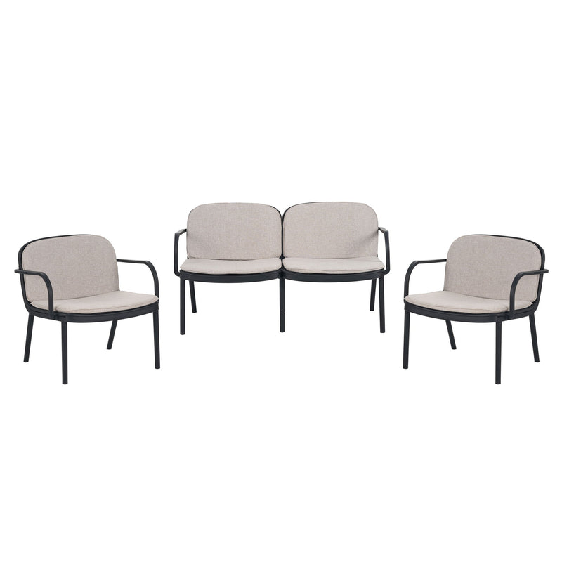 Luna - Outdoor Patio 3 Pieces Chat Set - R&R Furniture Gallery (Fountain Valley, CA)