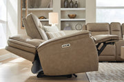 Glencroft - Power Reclining Loveseat With Console / Adjustable Headrest - Sahara - R&R Furniture Gallery (Fountain Valley, CA)
