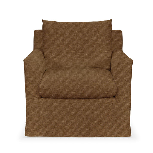 Classic Home Cassiano swivel chair with plush upholstery and a modern design, shown from a side angle.