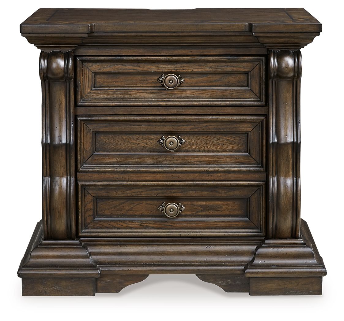 Maylee - Three Drawer Night Stand - Dark Brown - R&R Furniture Gallery (Fountain Valley, CA)