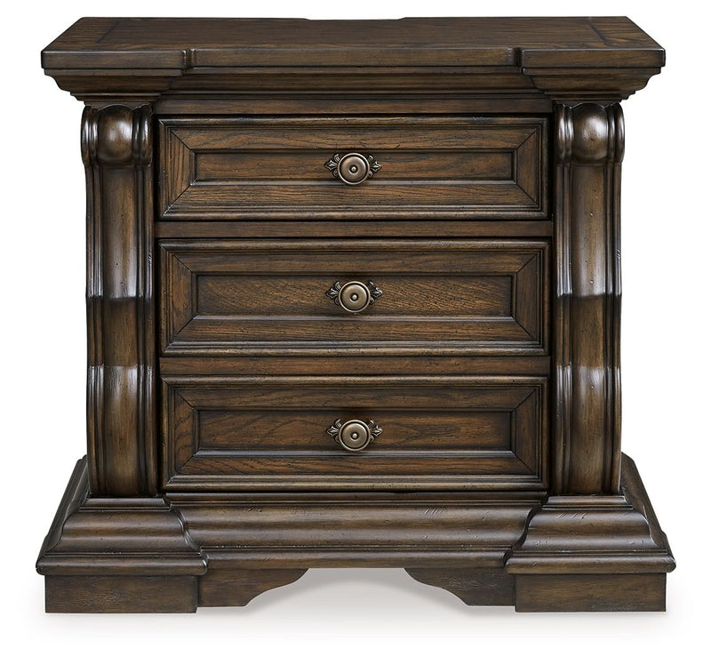 Maylee - Three Drawer Night Stand - Dark Brown - R&R Furniture Gallery (Fountain Valley, CA)