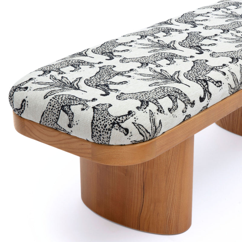 Ollie -  Leopard Jacquard Bench