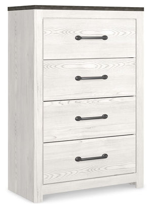 Gerridan - Four Drawer Chest - White / Gray - R&R Furniture Gallery (Fountain Valley, CA)