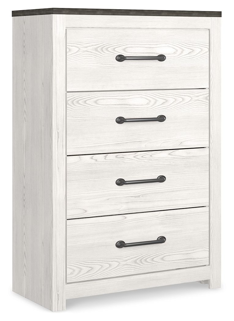 Gerridan - Four Drawer Chest - White / Gray - R&R Furniture Gallery (Fountain Valley, CA)