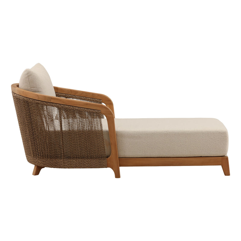 Cian - Outdoor Chaise - Sand And Natural