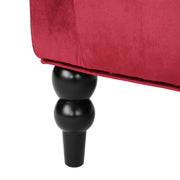 Noble House upholstered loveseat with wingback design and diamond tufting, featuring plush cushioning and elegant fabric.