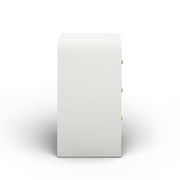 TOV Furniture Hump bedside chest with sleek wood finish, featuring drawers and modern design for bedroom storage.