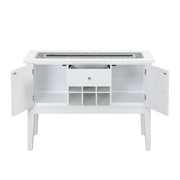 Elizaveta - Server - Faux Crystal Diamonds & White High Gloss - R&R Furniture Gallery (Fountain Valley, CA)
