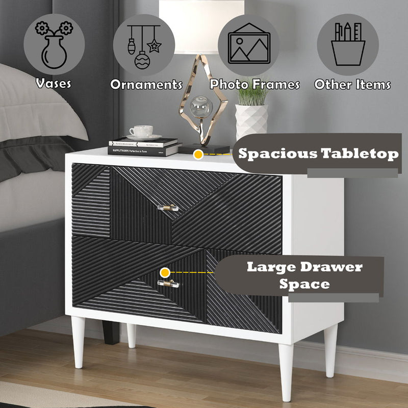 Dubni - Accent Table - White & Black - R&R Furniture Gallery (Fountain Valley, CA)