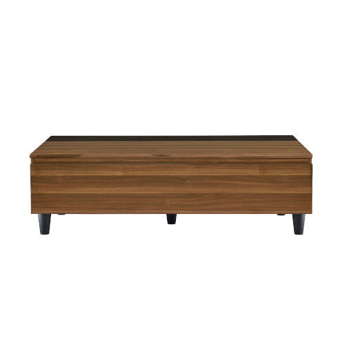 Avala - Coffee Table With Lift Top - Walnut & Black - R&R Furniture Gallery (Fountain Valley, CA)
