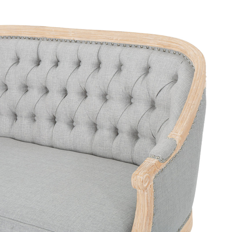 French Country Chesterfield Style Tufted Loveseat - R&R Furniture Gallery (Fountain Valley, CA)