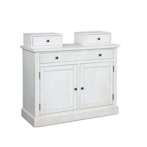 White Greddinton Bakers Rack Base by Signature Design for stylish server storage and display in kitchen or dining area.