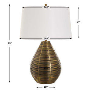 Knowles - Brass Table Lamp - Bronze